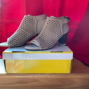 Liz Claiborne open toe bootie.